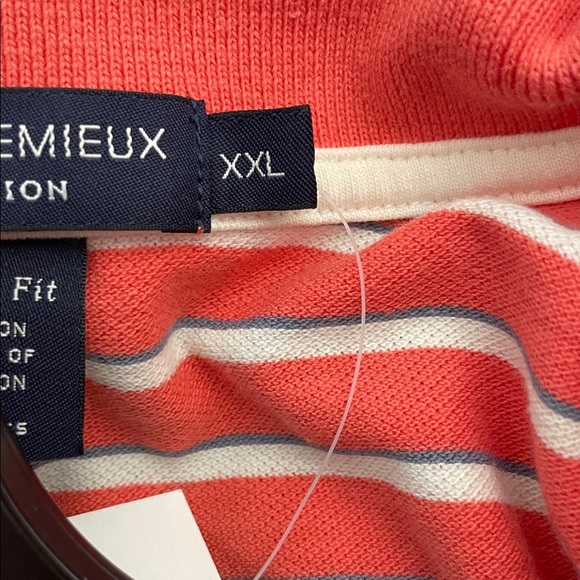 NWT Daniel Cremieux Dark Salmon + White & Gray Striped Men’s Shirt Size XXL - Picture 6 of 6